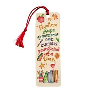 Vintage 90s Tassel Bookmark Teachers Shape Mind AGC American Greetings FGGF-017A
